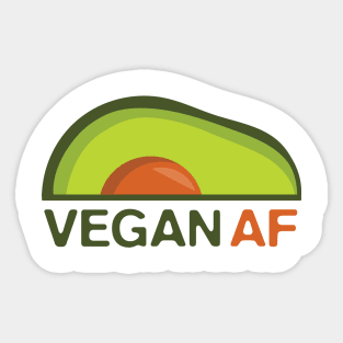 Vegan AF / Funny Vegan / Avocado Vegan / Retro Vegan / Vintage Vegan Sticker